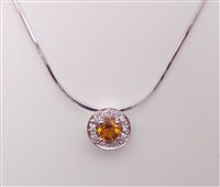 Pendentif Recarlo Femme in Or Topazio 0.1 Ct ZF845 - ZF845